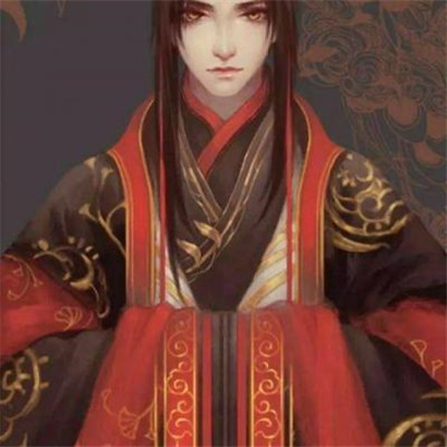 古风情侣头像红衣手绘一对动漫图片