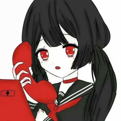 黑化二次元女生头像图片