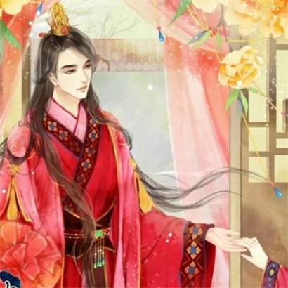 古风情侣头像红衣手绘一对动漫图片
