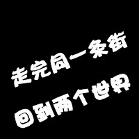 带字黑底白字头像