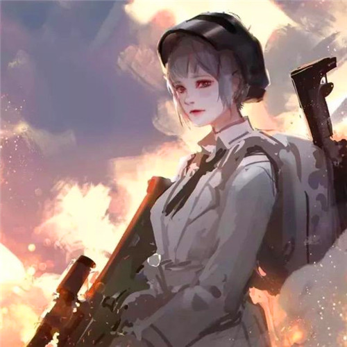 女生吃鸡头像图片