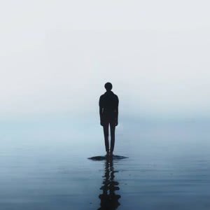 孤独丧系男生背影头像图片