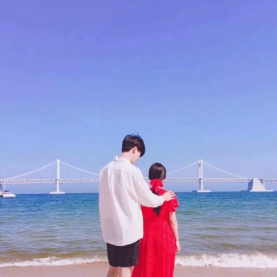 潮流情侣头像一对两张图片
