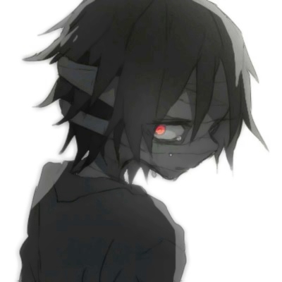 黑白头像动漫男生冷酷丧系图片