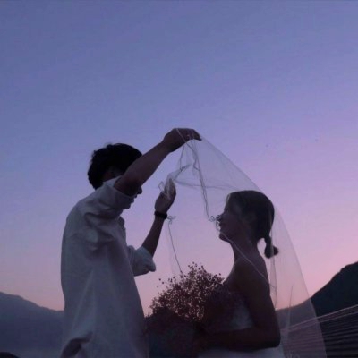 情侣头像婚纱照一对两张浪漫图片