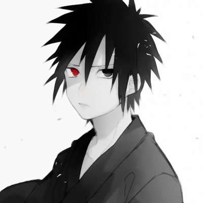 黑白头像动漫男生冷酷丧系图片