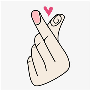 用手比心的手势头像