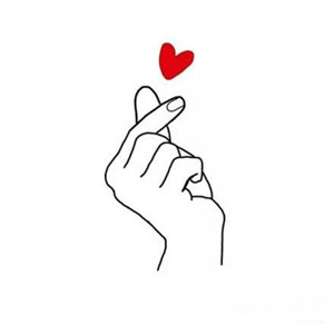 用手比心的手势头像