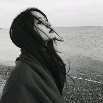 女生高清伤感黑白头像图片