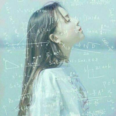 女生带数字公式唯美头像图片