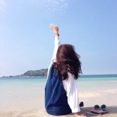 唯美清新女生背影头像图片