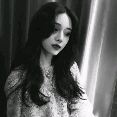 女生高清伤感黑白头像图片