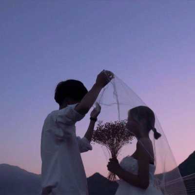 情侣头像婚纱照一对两张浪漫图片