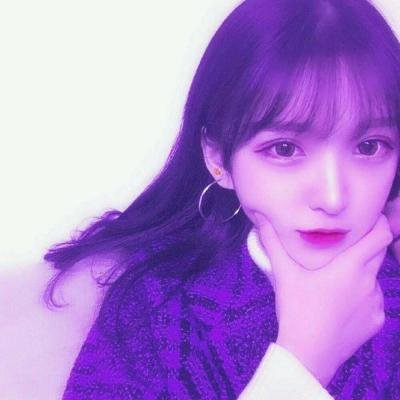 真人女生头像唯美梦幻紫色系