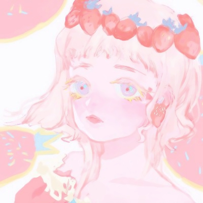 可爱粉红少女心动漫头像图片