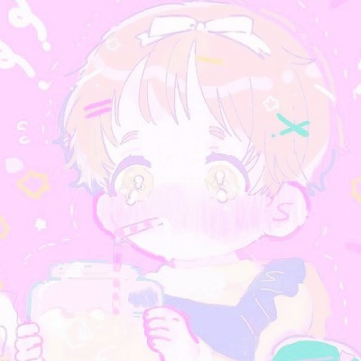 可爱粉红少女心动漫头像图片