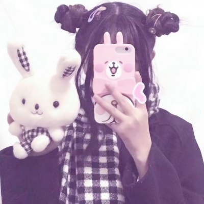 可爱女生头像手机控挡脸图片