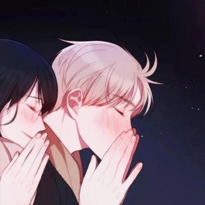 情侣头像二次元一对高清唯美手绘图片