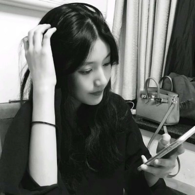 女生高清伤感黑白头像图片
