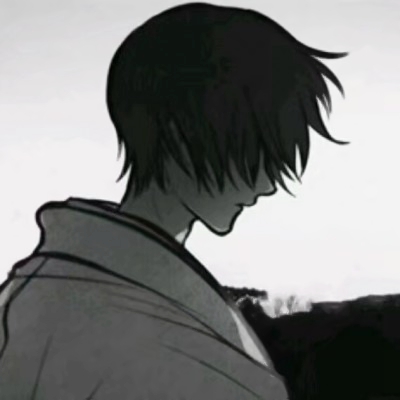 黑白头像动漫男生冷酷丧系图片