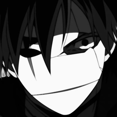 黑白头像动漫男生冷酷丧系图片