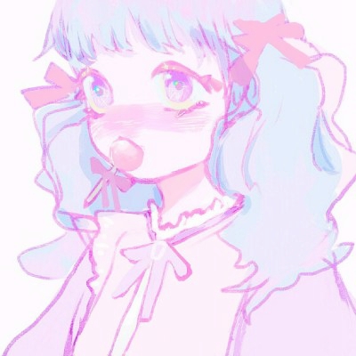 可爱粉红少女心动漫头像图片