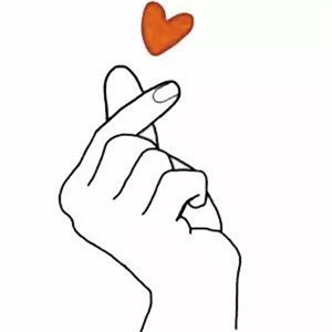 用手比心的手势头像