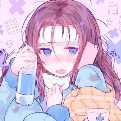 可爱粉红少女心动漫头像图片