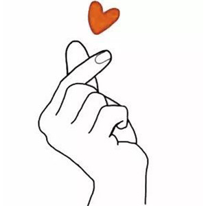 用手比心的手势头像