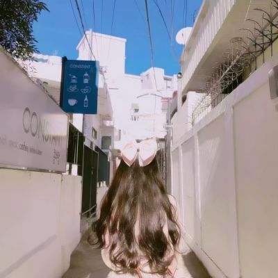 唯美清新女生背影头像图片