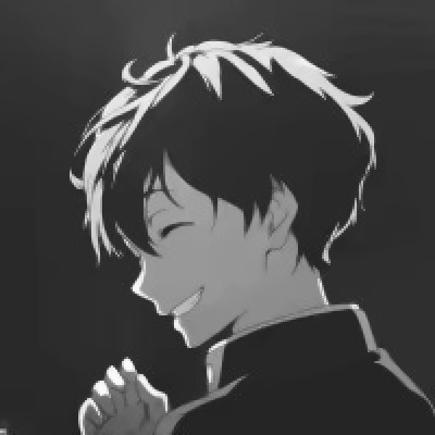 黑白头像动漫男生冷酷丧系图片
