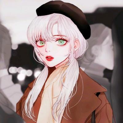情头一男一女分开两张卡通二次元高清图片