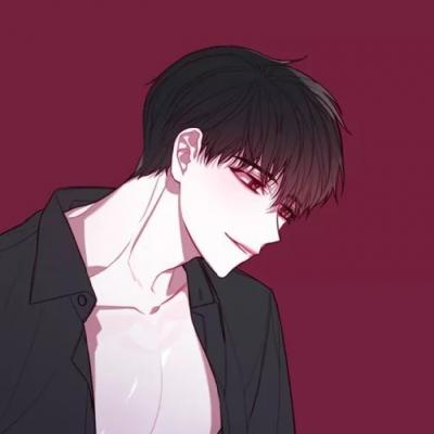 情头一男一女分开两张卡通二次元高清图片