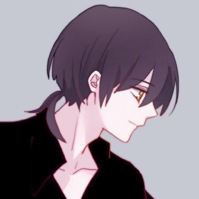 情头一男一女分开两张卡通二次元高清图片