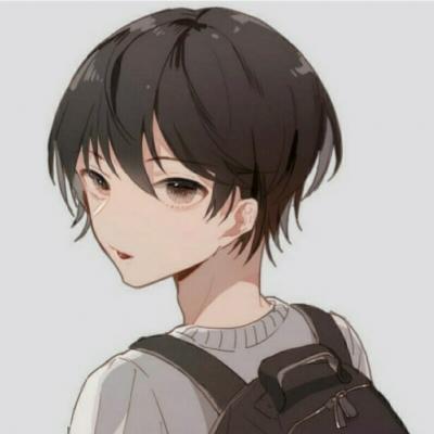 情头一男一女分开两张卡通二次元高清图片