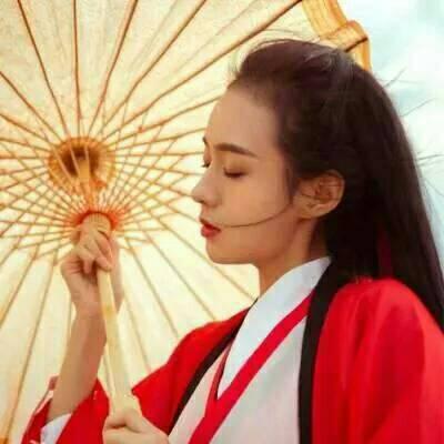 古风头像女真人红衣清冷伤感图片