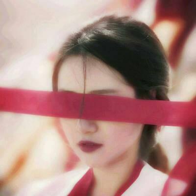 古风头像女真人红衣清冷伤感图片
