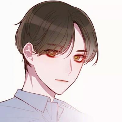 情头一男一女分开两张卡通二次元高清图片