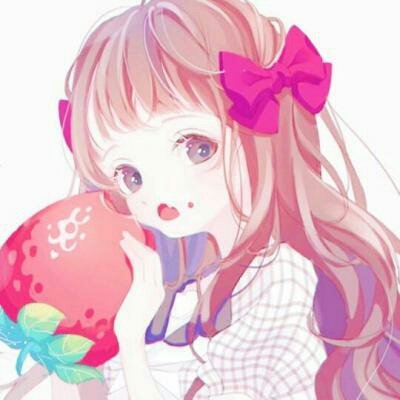 二次元可爱粉色系女生头像图片