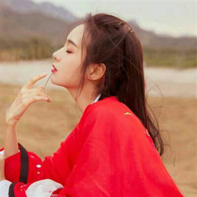 古风头像女真人红衣清冷伤感图片