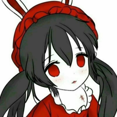 可爱女生黑化头像动漫手绘图片