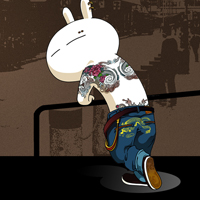 可爱兔斯基头像呆萌图片