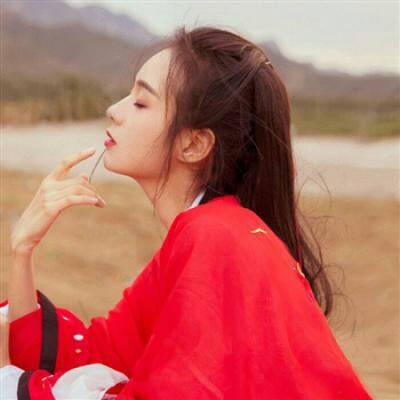 古风头像女真人红衣清冷伤感图片
