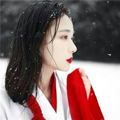 古风头像女真人红衣清冷伤感图片