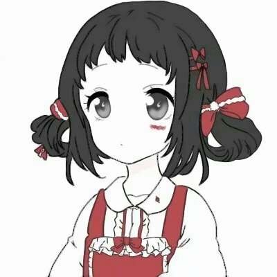 可爱女生黑化头像动漫手绘图片