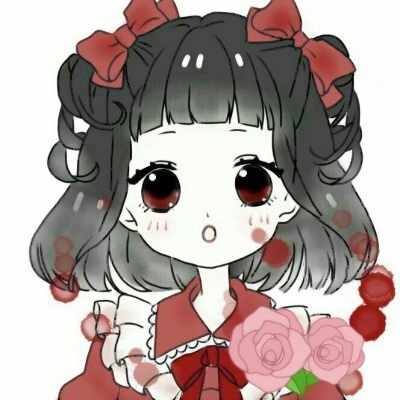 可爱女生黑化头像动漫手绘图片