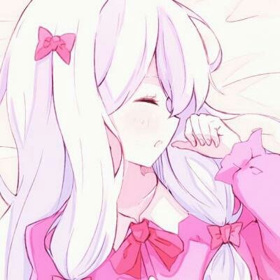 二次元可爱粉色系女生头像图片