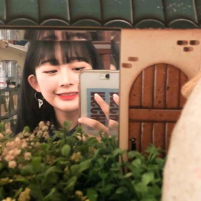 女生头像可爱手机挡脸仙气图片