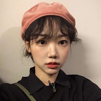 戴帽子女生头像时尚高清图片