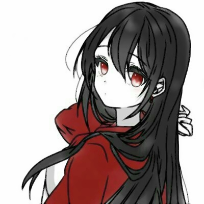 可爱女生黑化头像动漫手绘图片